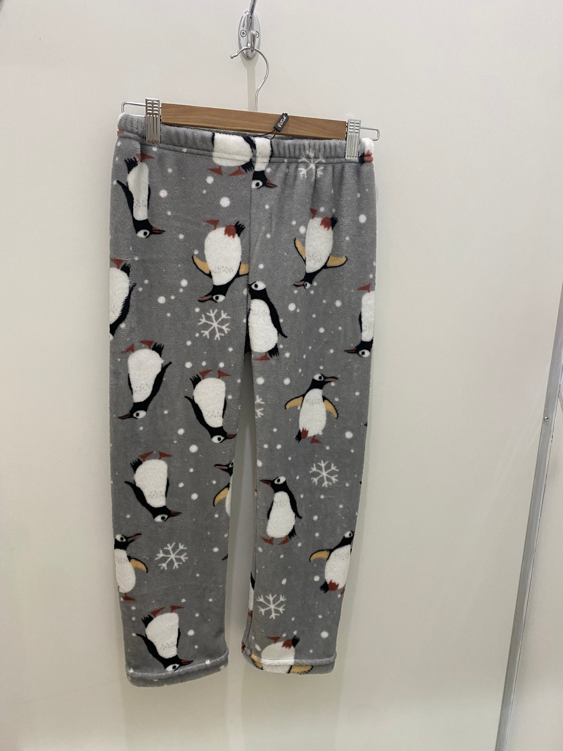 Penguin Print Fluffy Kids Pyjamas