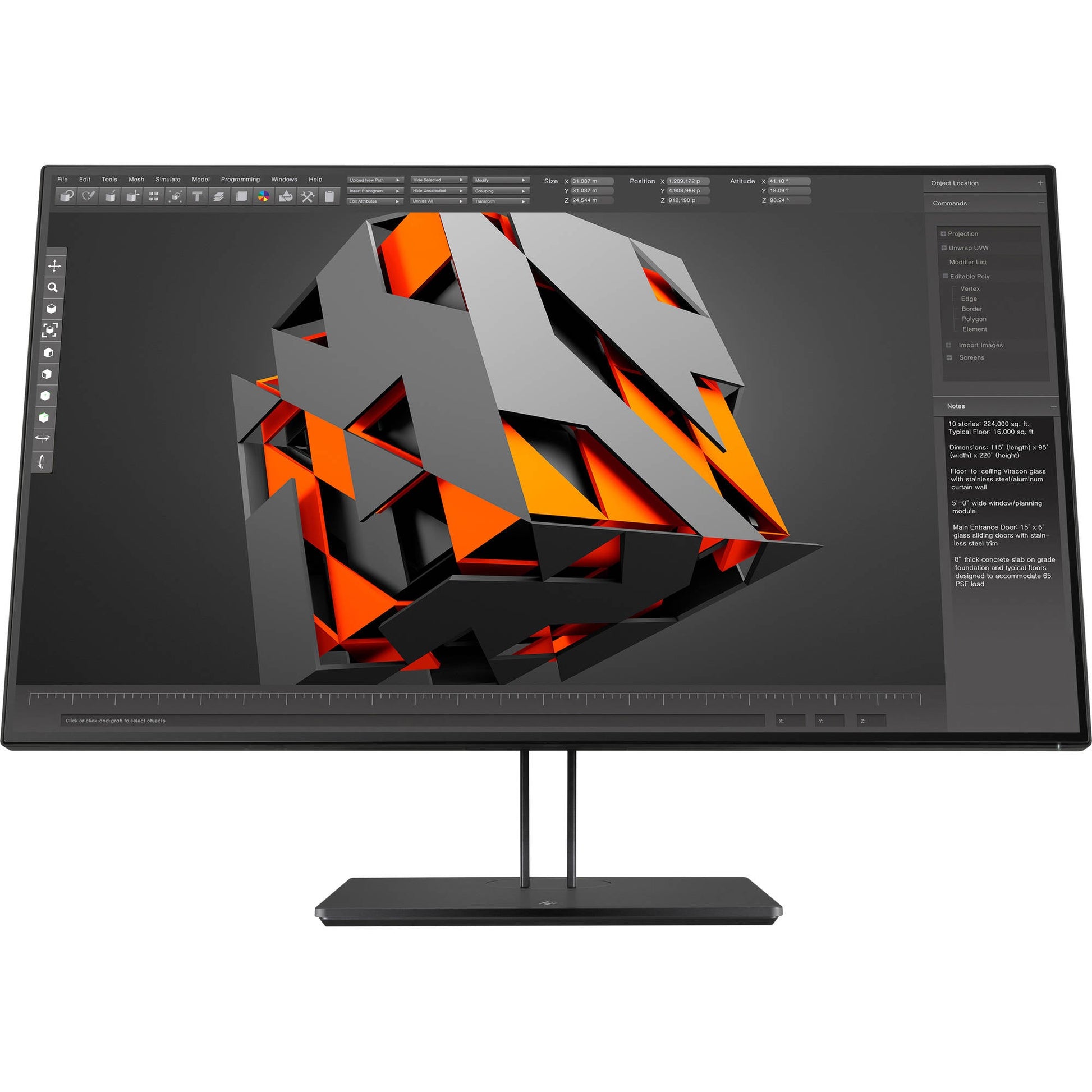 HP 32" Z32 4K UHD Monitor - Black