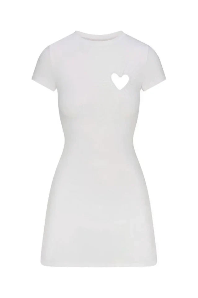 SKIMS Cotton Jersey Heart Mini Dress