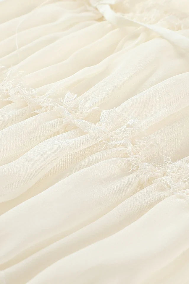Ruffle Tunnel Gown in Cloud