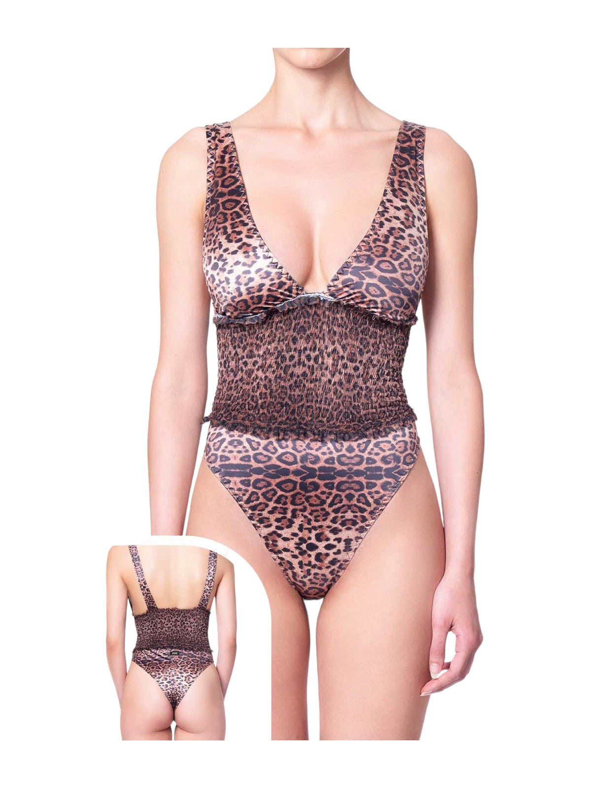 F**K Costume da bagno Donna Monokini FK23-0722X1 Marrone