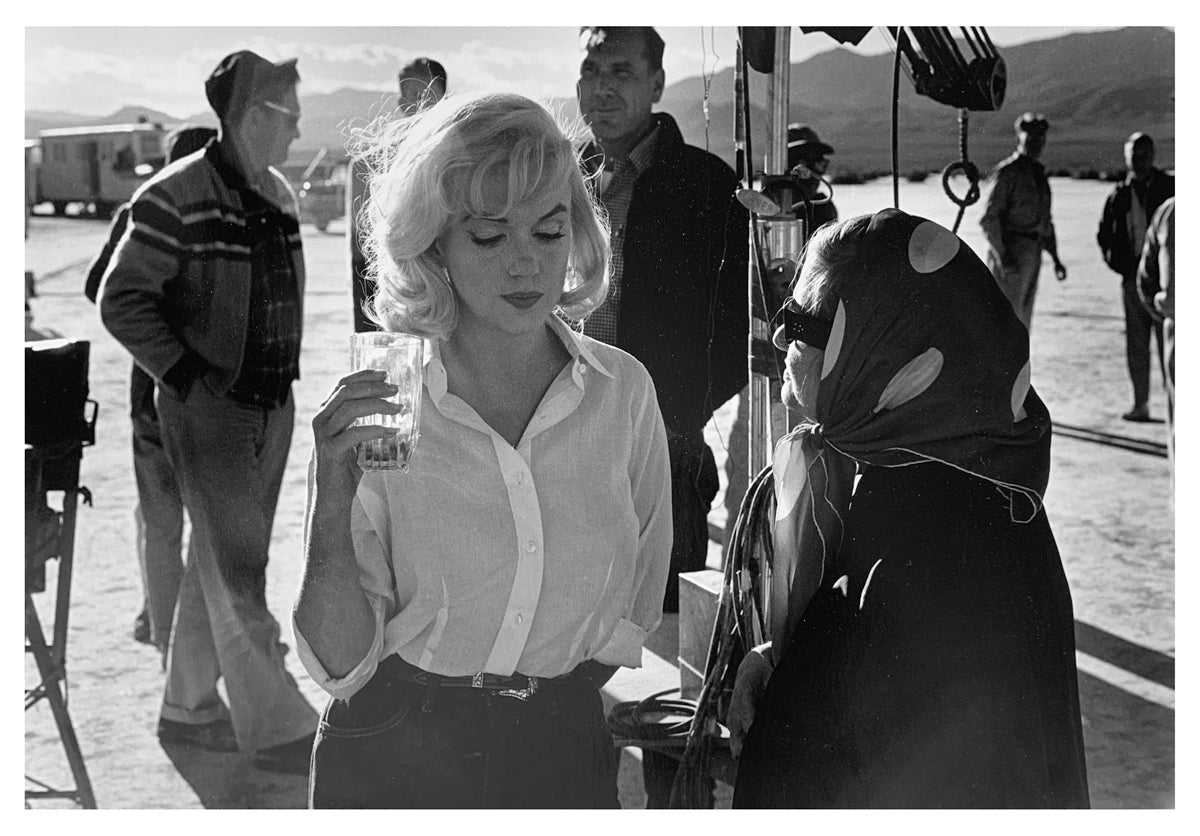 Marilyn Monroe (Holding Glass) by Ernst Haas, Black-and-White Hollywood Photography 1960s