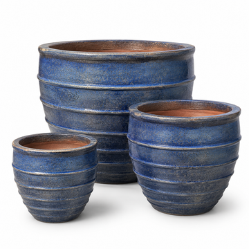 Raku Banded Planter