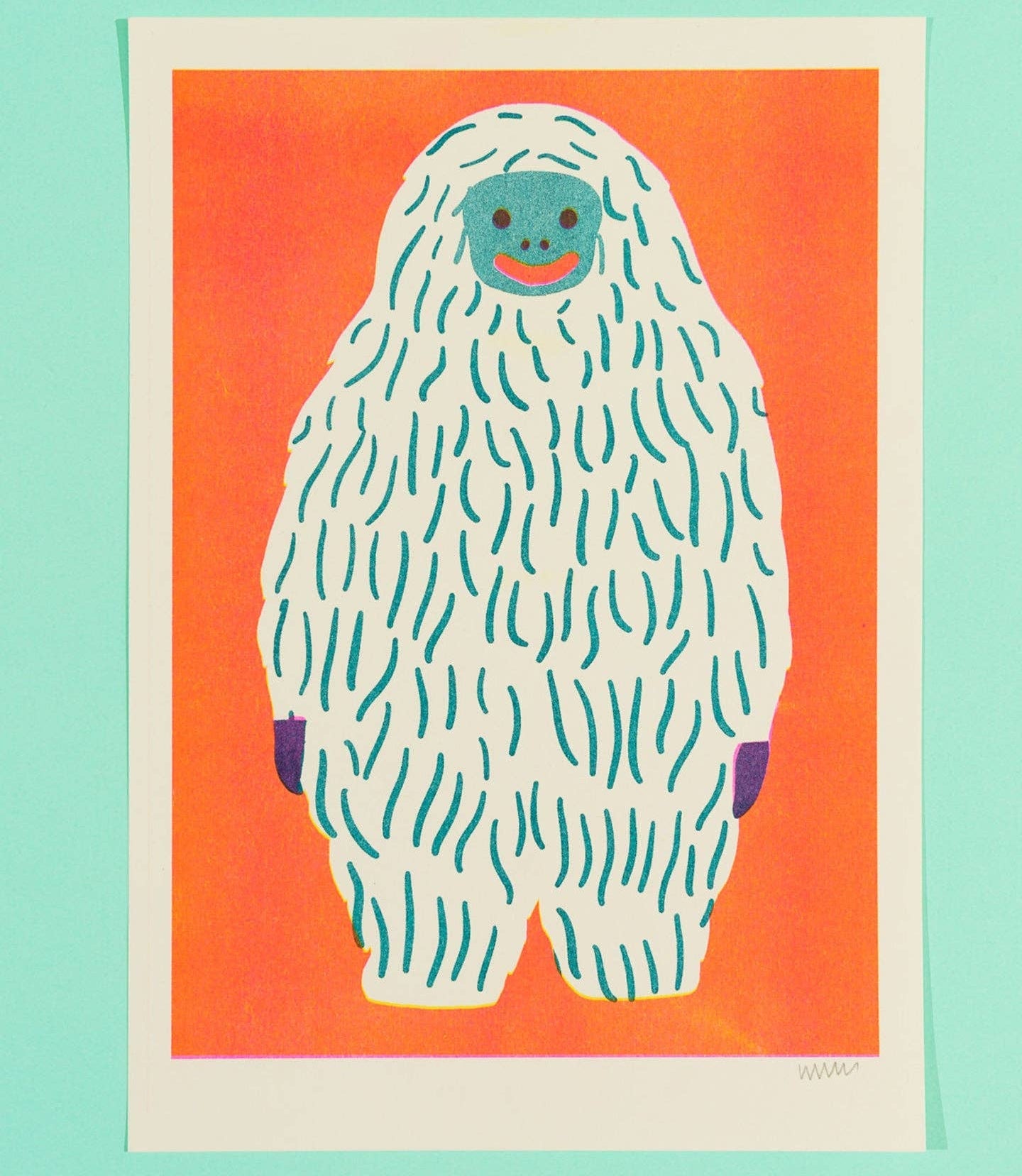 Yeti Risograph Print | Naomi WIlkinson (UK)