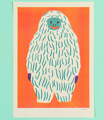 Yeti Risograph Print | Naomi WIlkinson (UK)