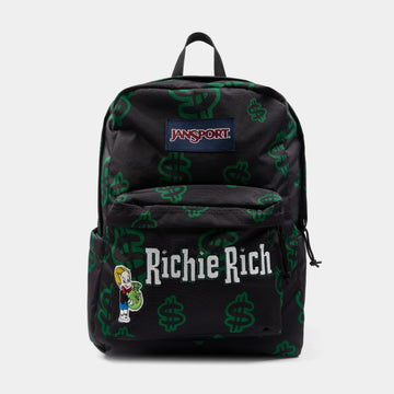 Shoe Palace Exclusive Richie Rich Dollar Signs Mens Backpack (Black/Green)