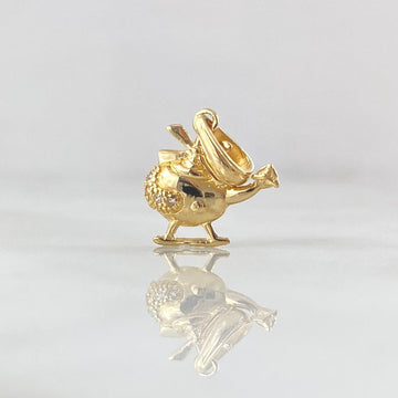 Dije Helicoptero 1gr / 1.9cm / Liso Oro Amarillo 18K