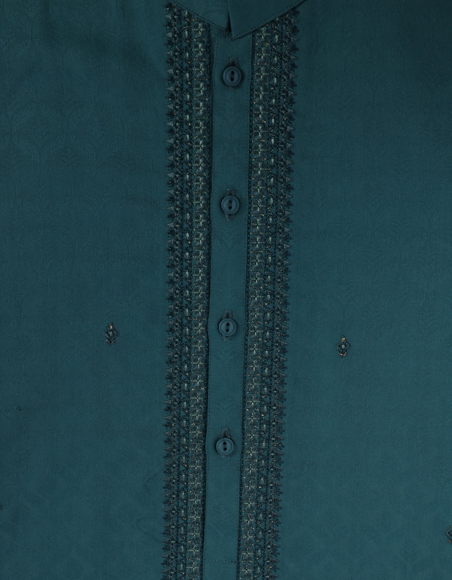 SEA GREEN BLENDED SPECIAL KURTA | JJK-SP-A-50551/S26/JJ10638-FL