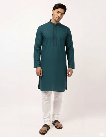 SEA GREEN BLENDED SPECIAL KURTA | JJK-SP-A-50551/S26/JJ10638-FL