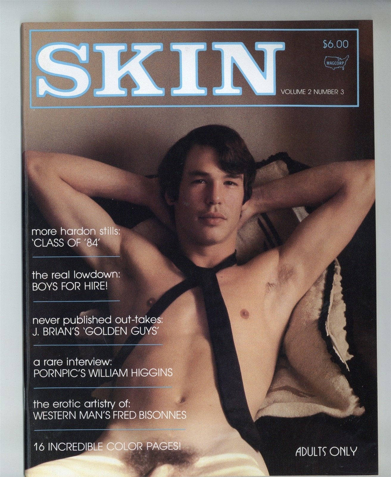 Skin 1981 Fred Bisonnes Art, William Higgins, Magcorp 56pgs Gay Beefcake Magazine M30016