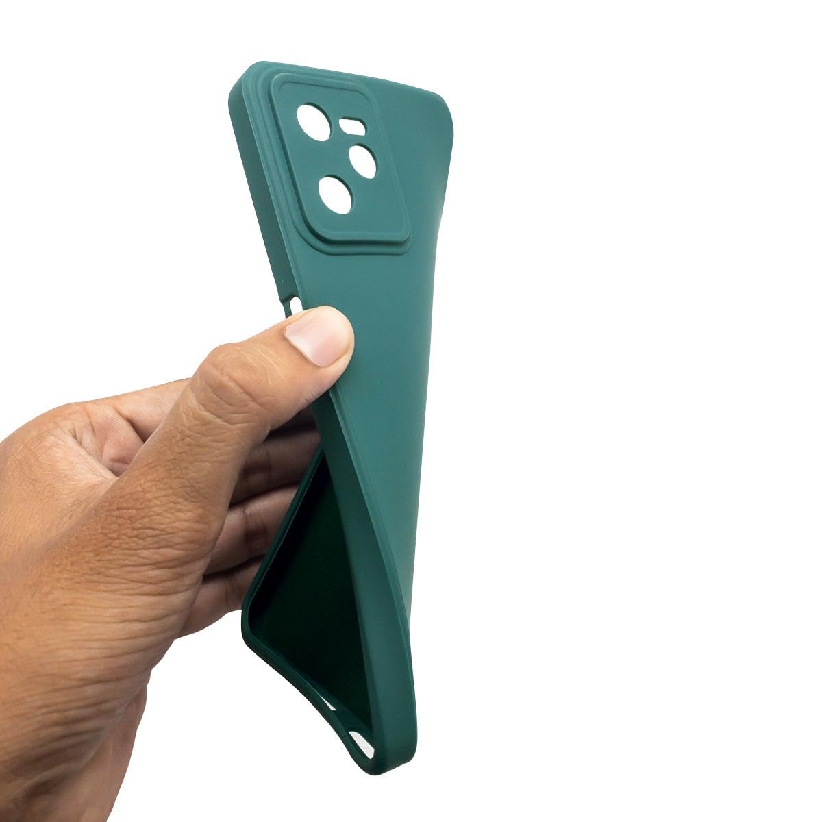 For Xiaomi Redmi Note 13 Back Cover Case(Matte Finish Silicone with Inside Fiber Cloth)