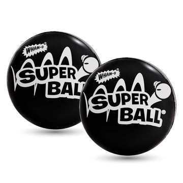 Wham-O Superball 2 Pack Bundle - Original Zectron, Black Color