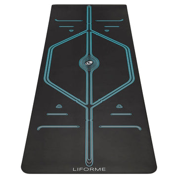 Liforme XL Mountain Yoga Mat – bezpłatna torba do jogi, opatentowany system wyrównania, uchwyt przypominający wojownik, antypoślizgowa, przyjazna dla środowiska i biodegradowalna, odporna na pot, długa, szeroka, mata o grubości 4,2 mm dla wygody