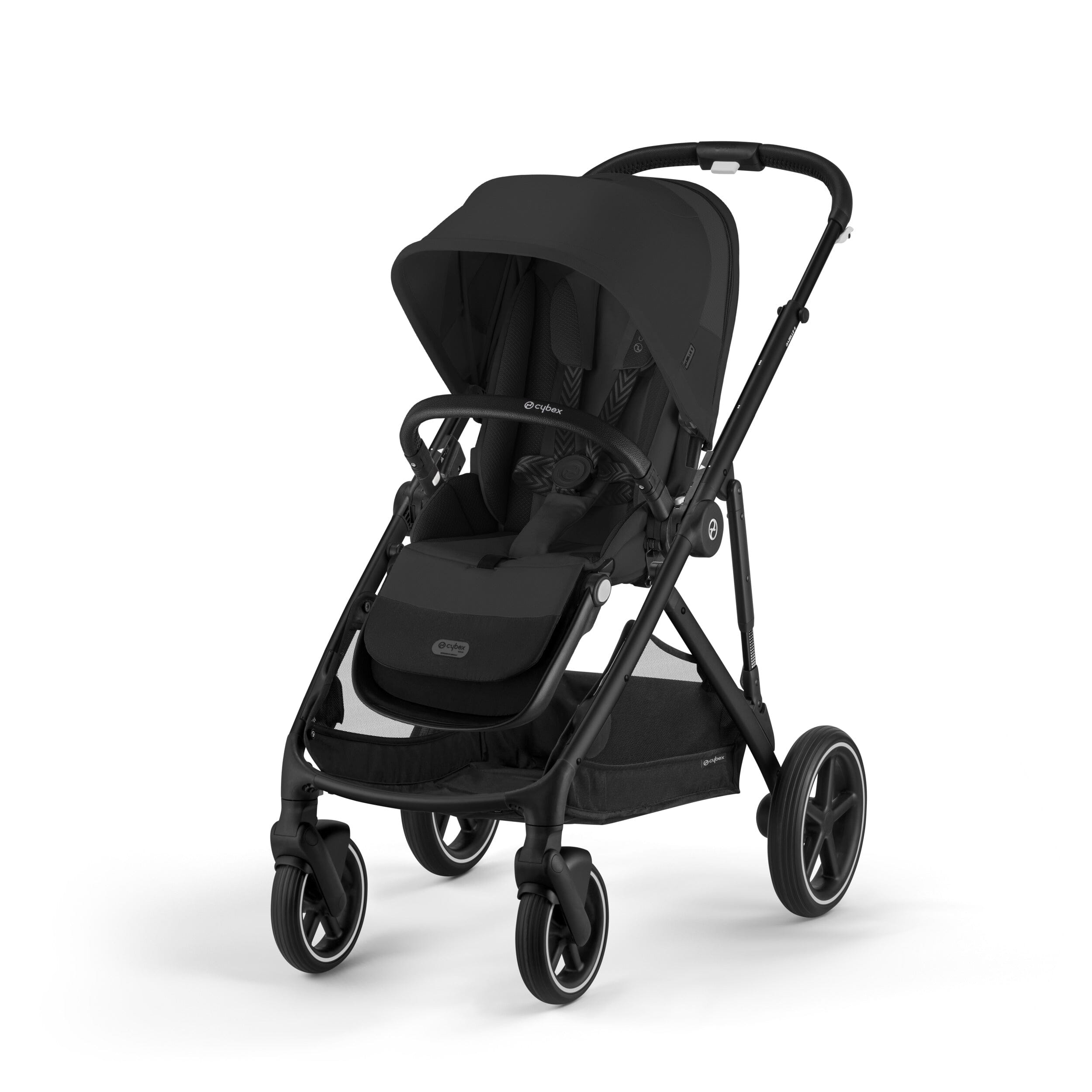 Cybex Gazelle S 2 Stroller - Black / Moon Black - Front Angle | Strolleria