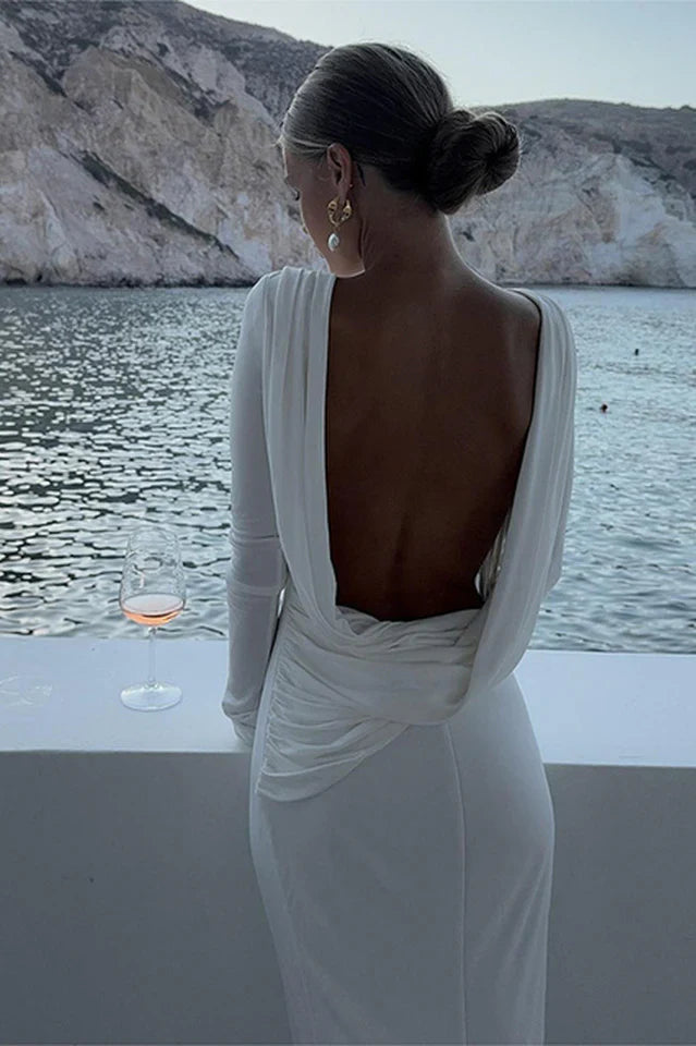 Quintina Plunging Back Maxi Dress