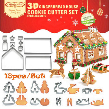 BowLift | Christmas Stainless Steel 3D Cookie Mold (18pcs)