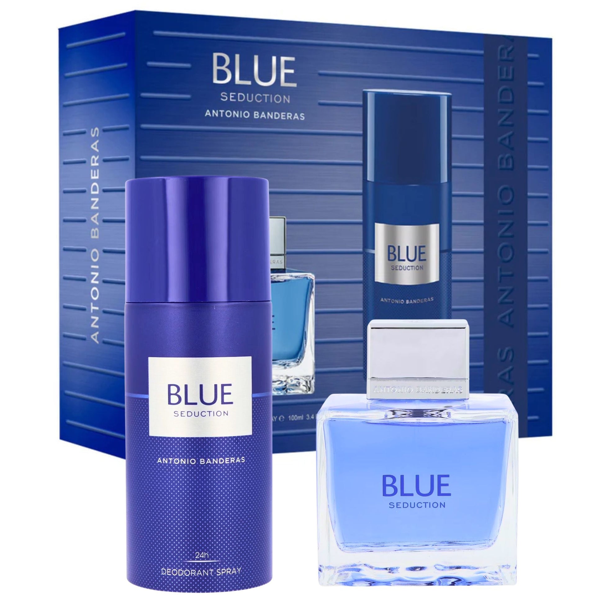 Antonio Banderas Blue Seduction 2-Piece Set 3.4oz Men EDT Spray