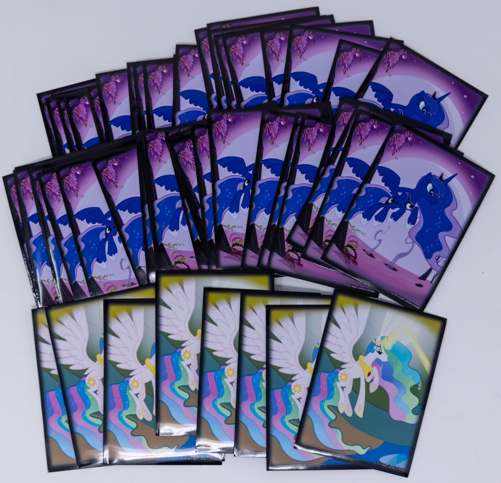 My Little Pony Card Game Sleeves standard size Nightmare Moon and Celestia  - new