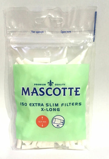 Mascotte XL Extra Long Cigarette Filter Tips 5.3mm Extra Slim 19mm 10  PACKETS