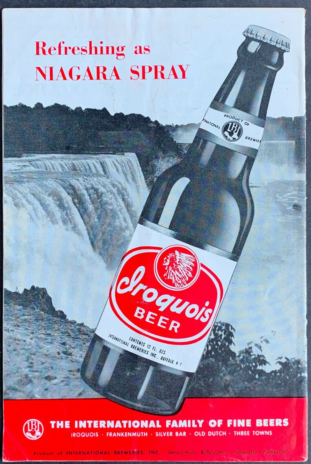 1958 International League Baseball Program Columbus Jets vs Buffalo Bisons