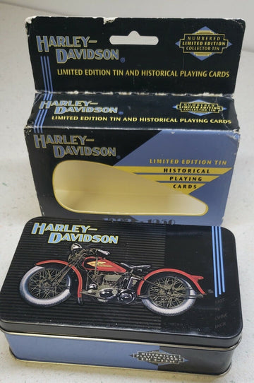 Harley Davidson Limited Edition Tin 2 Decks Historical 1903-1950 Playing  Cards
