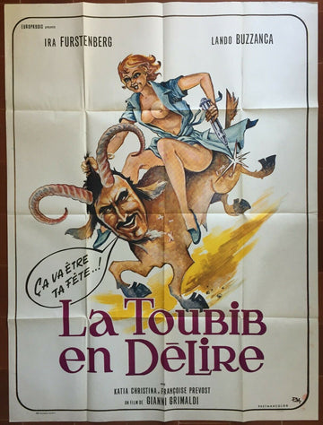 Affiche érotique LA TOUBIB EN DELIRE Médecine Hopital IRA FURSTENBERG 120x160cm