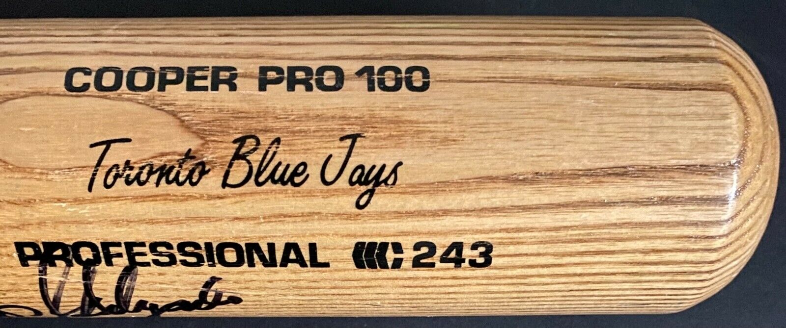 1996 MLB Baseball Carlos Delgado Signed Cooper Toronto Blue Jays Bat Autographed