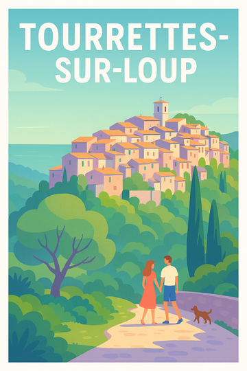 Affiche de Tourrettes-sur-Loup - Le charme authentique de la Côte d'Azur