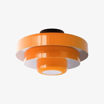 Veleora Bauhaus Three-Tier Colorful Round Macaron Ceiling Lamp - Modern Metal Design for Living Rooms