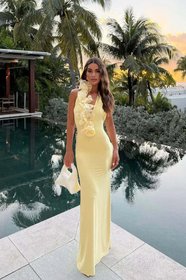 Sheike Halter Floral Maxi Dress
