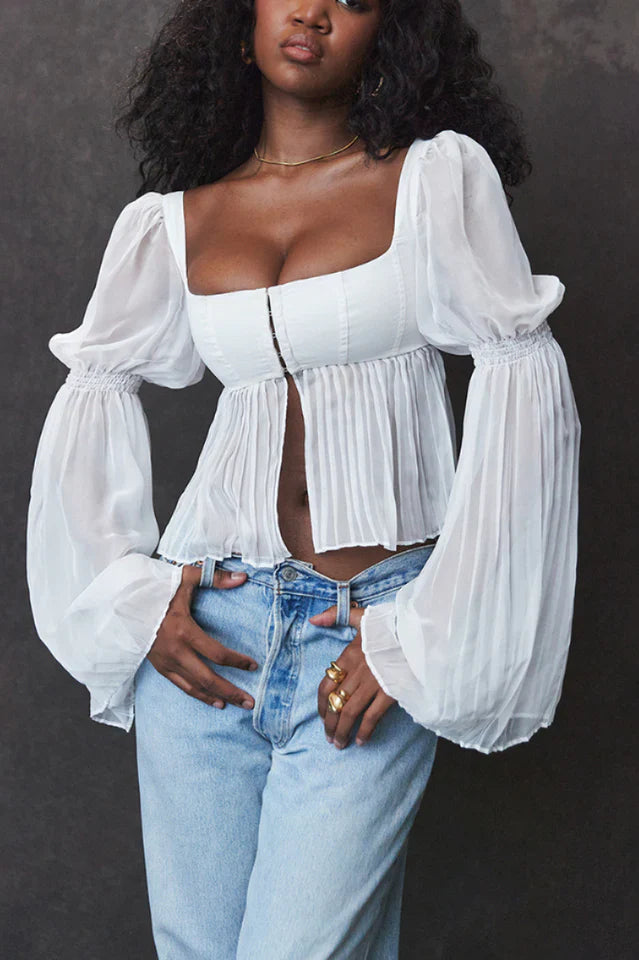 Lucie Chiffon Bustier Top