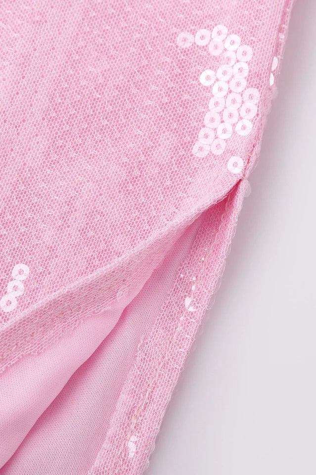Honey Pink Sequin Maxi Dress