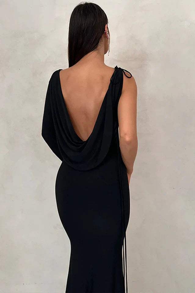 Meliora One Shoulder Backless Maxi Dress