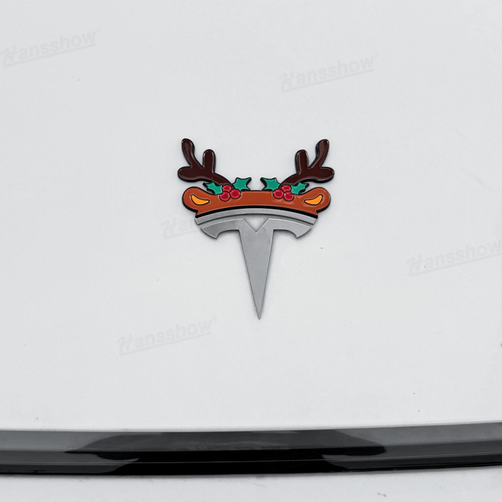 3D Christmas Decorations Waterproof Sticker Cartoon Emblem Decal for Tesla Model Y Juniper & 3/Y/S/X/Cybertruck