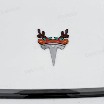 3D Christmas Decorations Waterproof Sticker Cartoon Emblem Decal for Tesla Model Y Juniper & 3/Y/S/X/Cybertruck