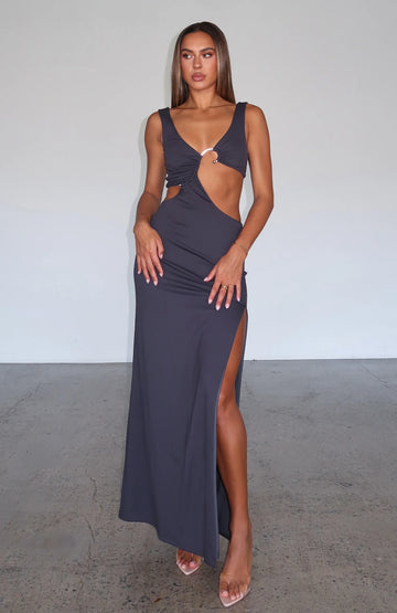 It Feels Wrong Maxi Dress Steel
