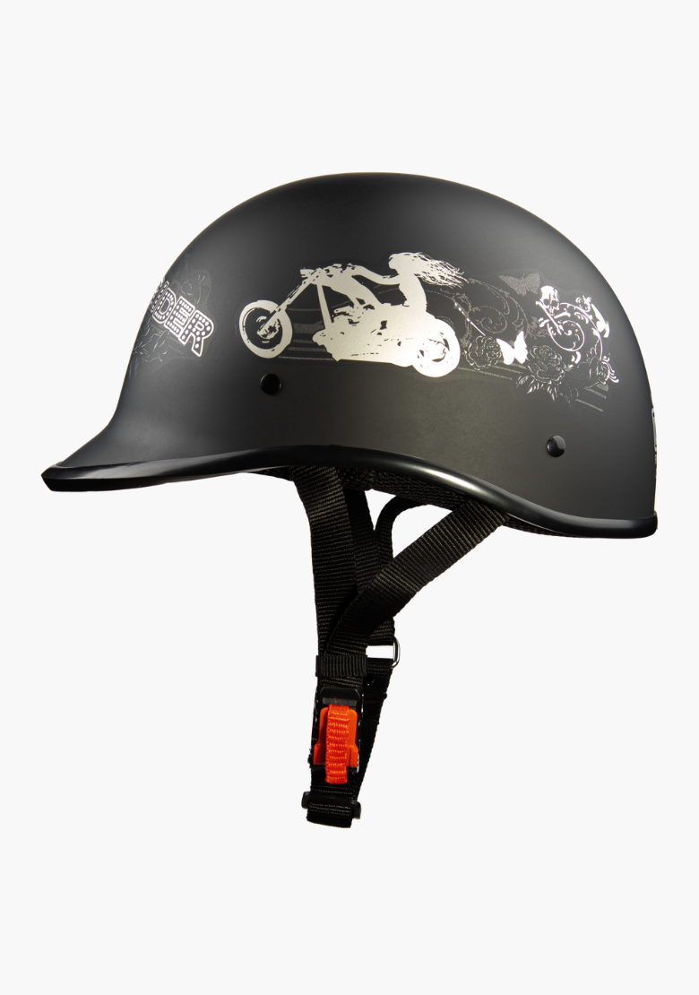 Polo Motorcycle Half Helmet DOT Approved – Lady Rider - Stylish Helmet for Women Bikers
