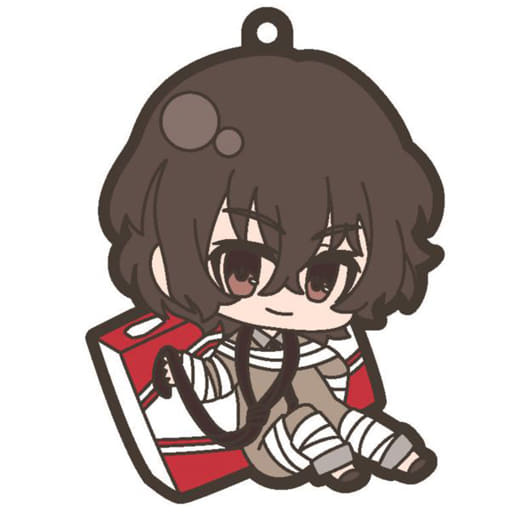 Osamu Dazai Bungo Stray Dogs Eformed Paja Chara Rubber Charm Key Chain [USED]