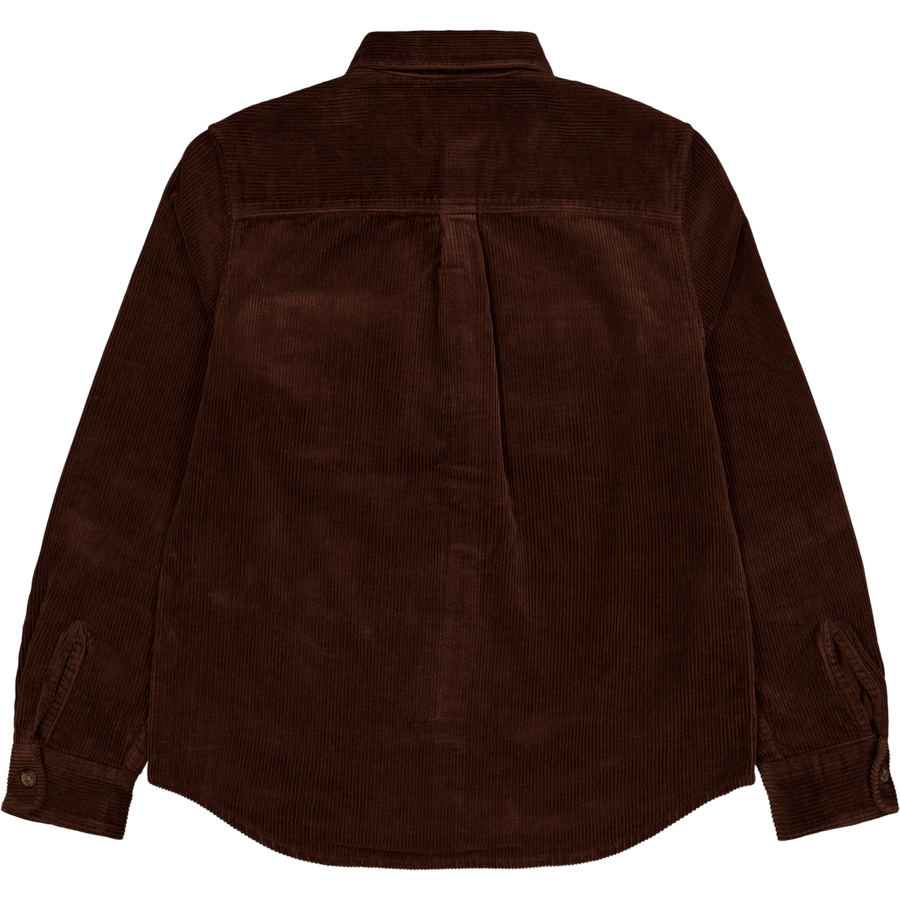 Les Deux Kody Heavy Corduroy Overshirt Ebony