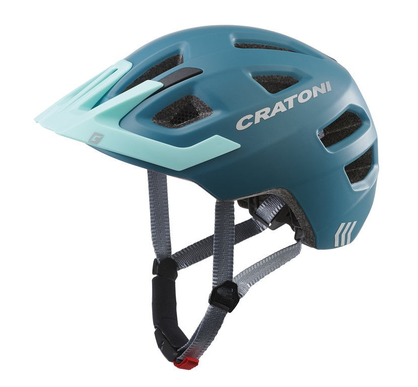 Cratoni Fahrradhelm Maxster Pro (Kid) steel/blau matt, Gr. S/M (51-56cm)