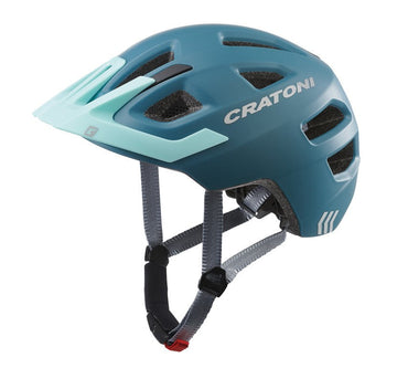Cratoni Fahrradhelm Maxster Pro (Kid) steel/blau matt, Gr. S/M (51-56cm)