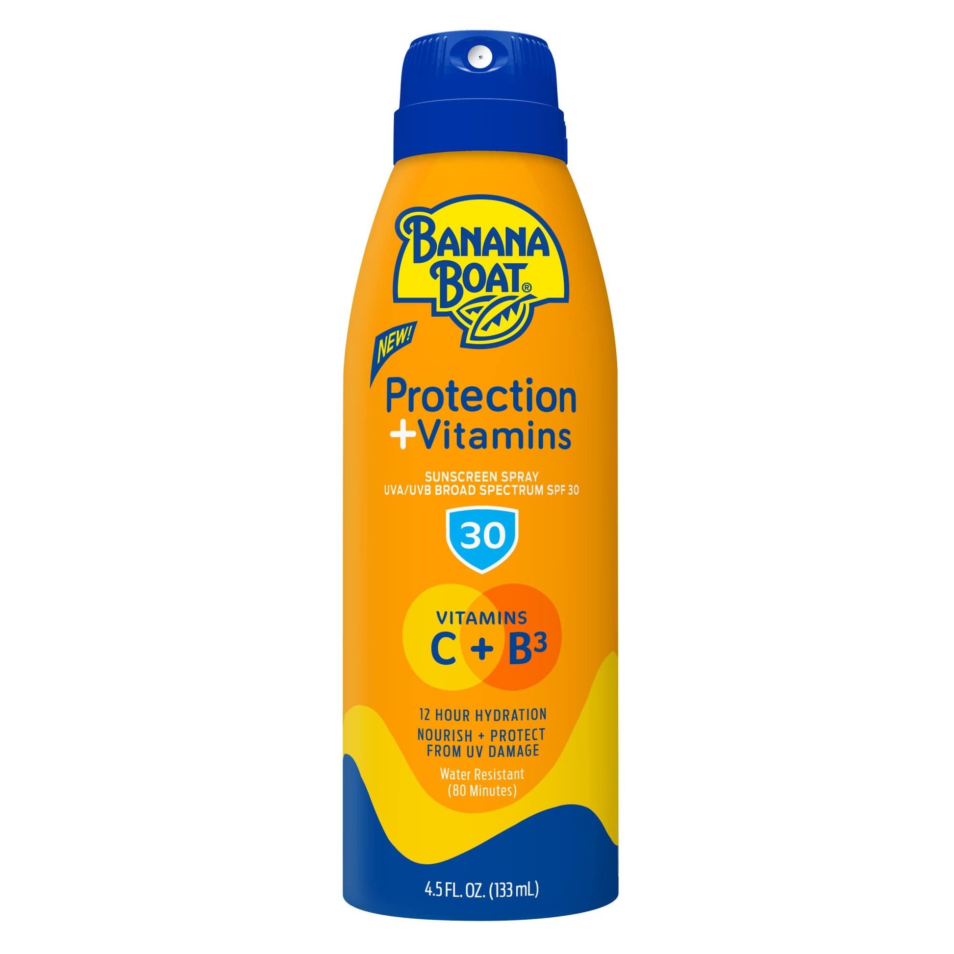 Banana Boat Protection + Vitamins Sunscreen Spray Spf 30 | Moisturizing Sunscreen With Vitamin C & Niacinamide | Banana Boat Spr