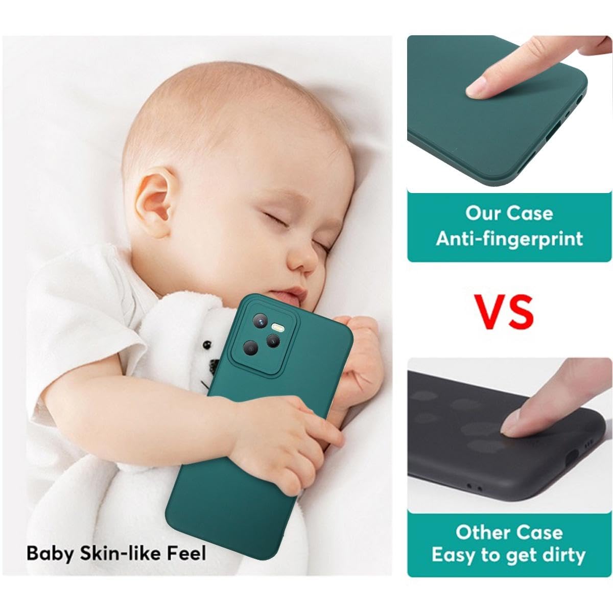 For Xiaomi Redmi Note 13 Back Cover Case(Matte Finish Silicone with Inside Fiber Cloth)