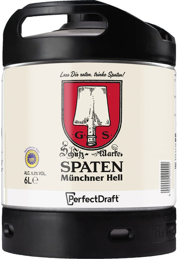 - Spaten German Lager 6L Keg | for PerfectDraft or Philips Machine -