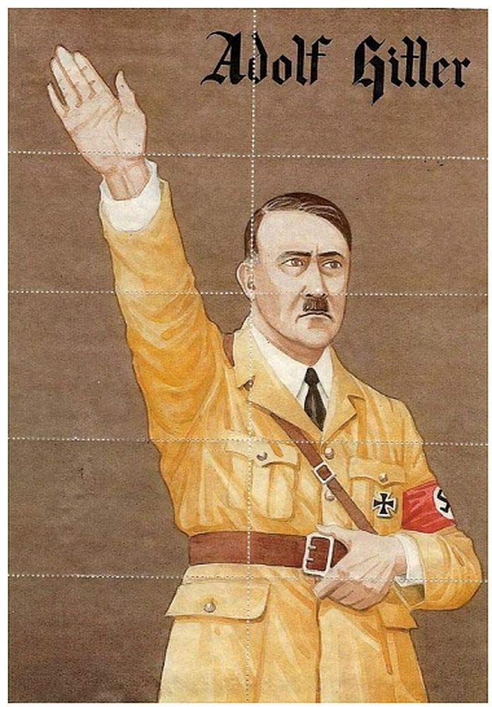 1942 DE WW2 POSTER of ADOLF HITLER SALUTING PRINTED ON BACK OF RATION COUPON SHEET! RARE IMAGE & PRINTING FORMAT! Ration Coupons Almost Uncirculated