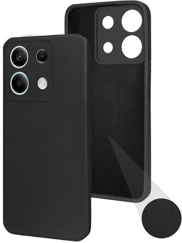For Xiaomi Redmi Note 13 Back Cover Case(Matte Finish Silicone with Inside Fiber Cloth)