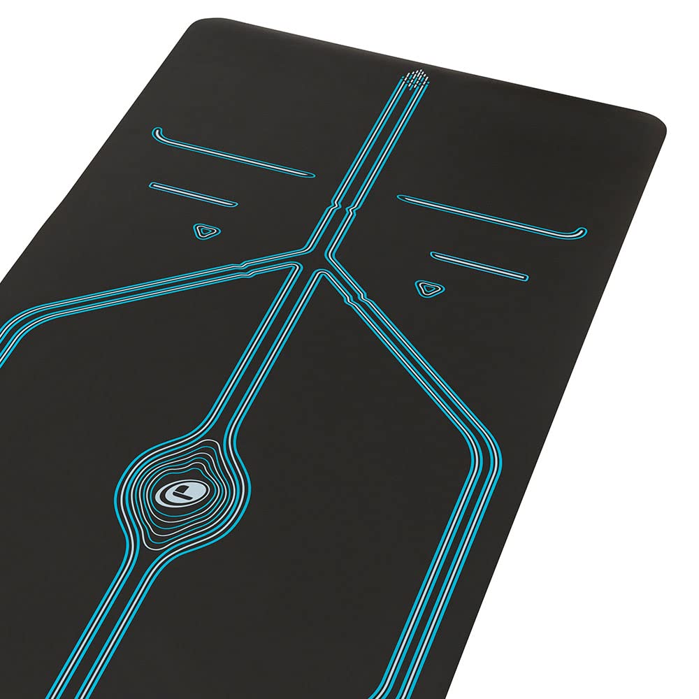 Liforme XL Mountain Yoga Mat – bezpłatna torba do jogi, opatentowany system wyrównania, uchwyt przypominający wojownik, antypoślizgowa, przyjazna dla środowiska i biodegradowalna, odporna na pot, długa, szeroka, mata o grubości 4,2 mm dla wygody