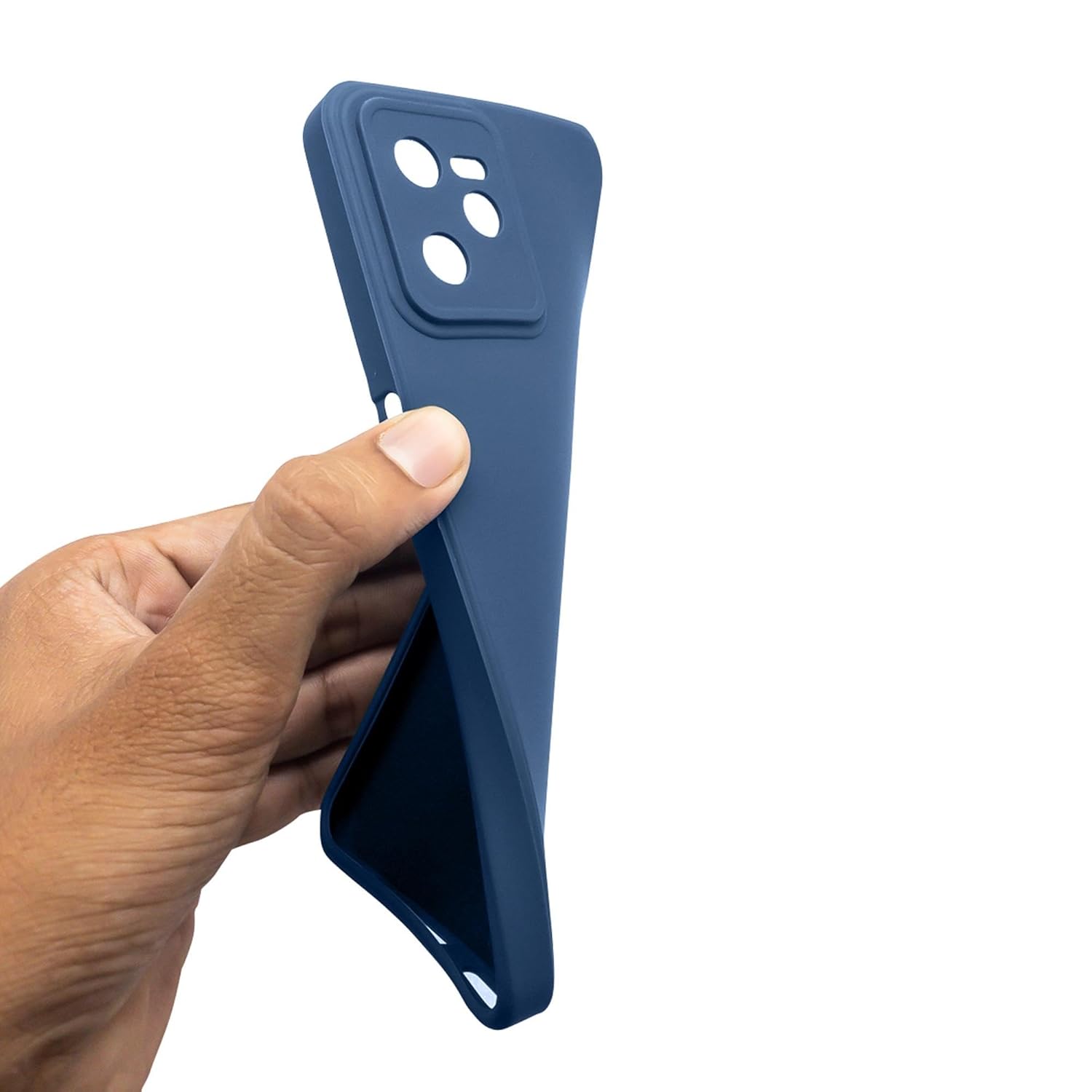 For Xiaomi Redmi Note 13 Back Cover Case(Matte Finish Silicone with Inside Fiber Cloth)