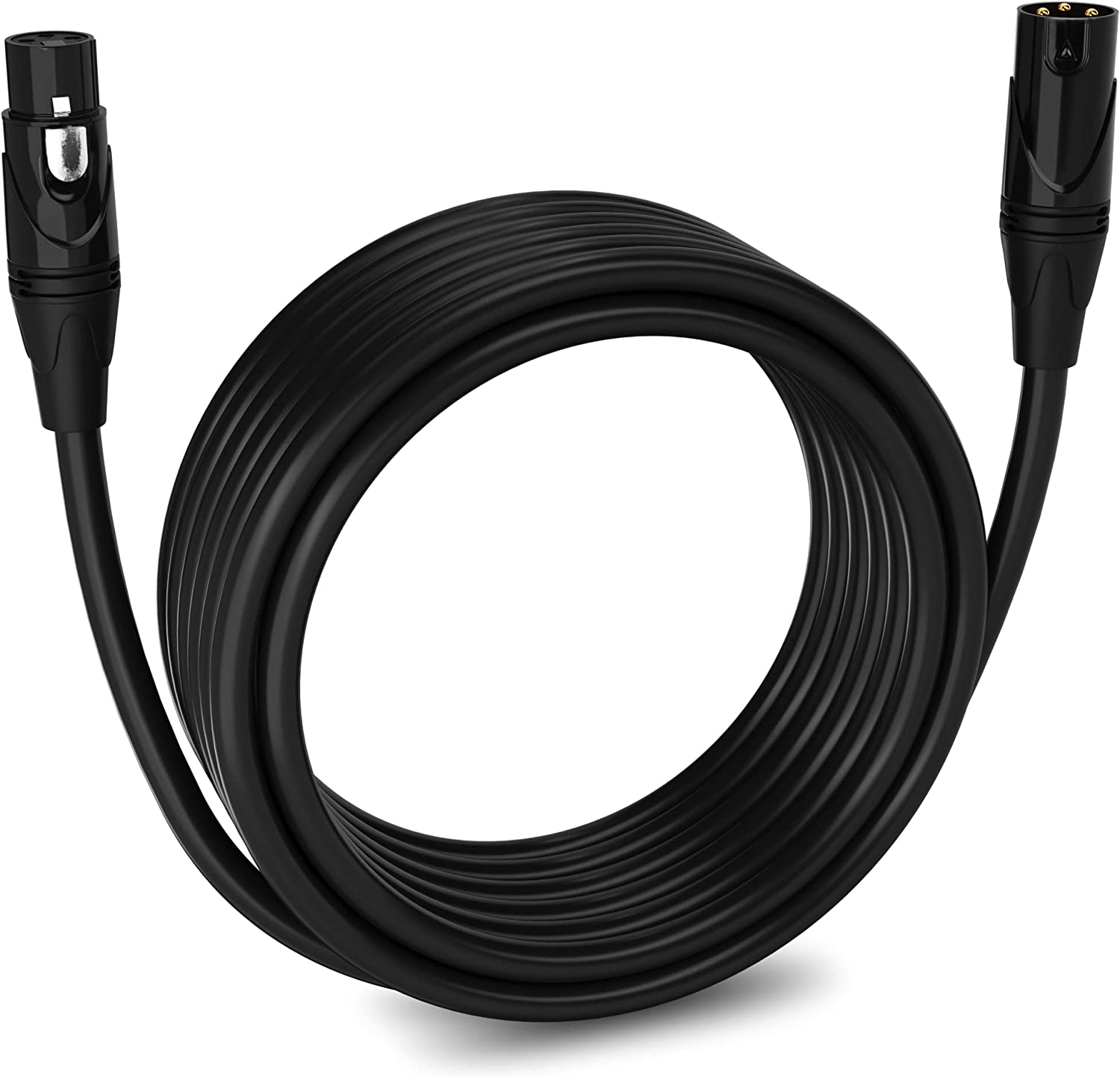 Microphone XLR Cable, Male to Female, 3 Pin Mic Cable for Pro Audio Interface, 25 feet