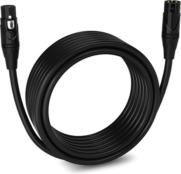 Microphone XLR Cable, Male to Female, 3 Pin Mic Cable for Pro Audio Interface, 25 feet